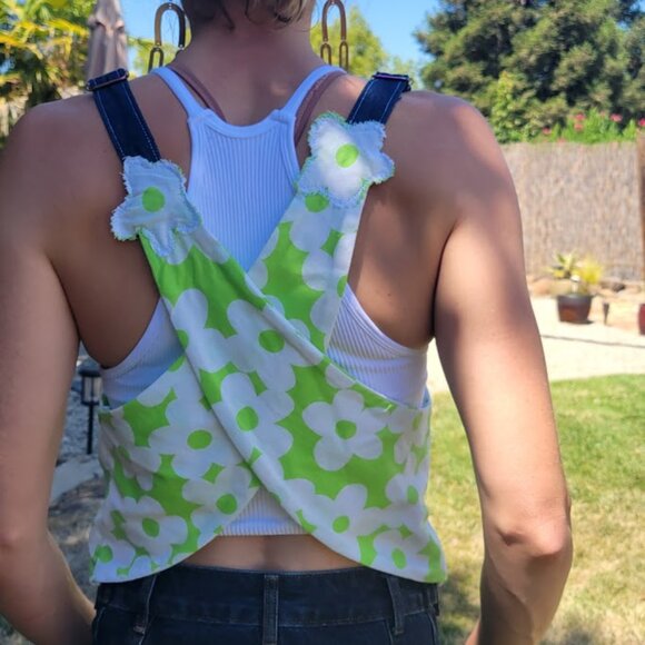 French Connection Upcycled, Patchwork Jeans & Top By ThreadsReclaimed - Picture 17 of 17